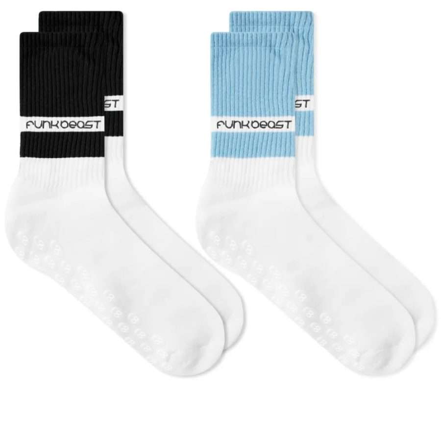 Striped Ribbed Cotton-Blend Socks