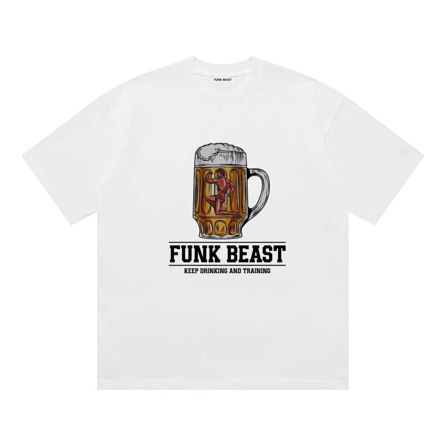 Funk Beast Beer 3 T-Shirt White