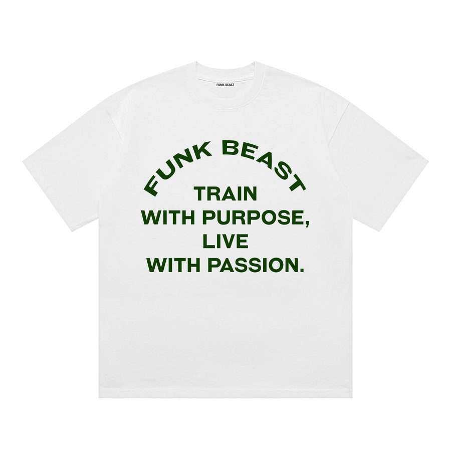 Funk Beast Train with Purpose Tee White