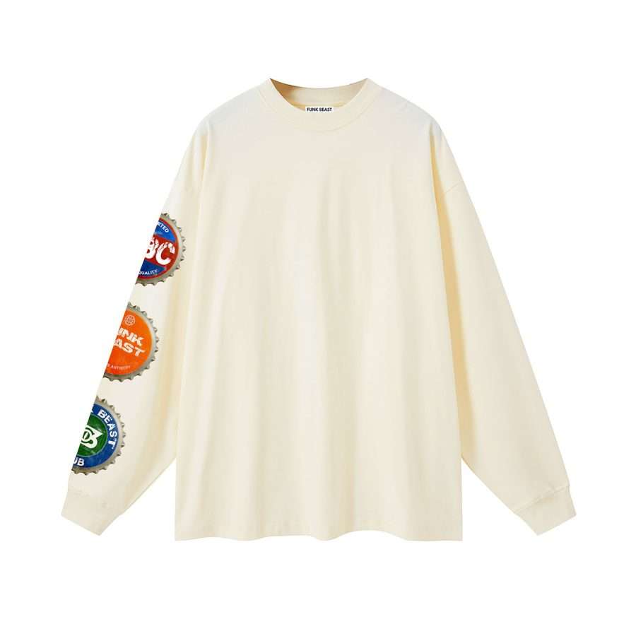 Funk Beast Beer Cap Tee Beige